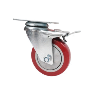 RUEDA ROJA CON FRENO DIAMETRO 5"  M1125-06